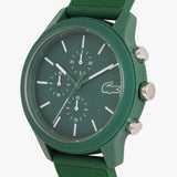 Lacoste 12.12 Chronograph Green Dial Green Silicone Strap Watch for Men - 2010973 Authentic Buy Shop Now
