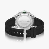 Lacoste Tiebreaker Chronograph Black Dial Black Silicone Strap Watch for Men - 2011152 Authentic Buy Shop Now