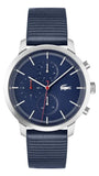 Lacoste Replay Chronograph Blue Dial Blue Leather Strap Watch for Men - 2011176 Authentic Buy Shop Now