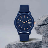 Lacoste 12.12 Navy Blue Dial Navy Blue Silicone Strap Watch for Men - 2011011 Authentic Buy Shop Now