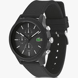 Lacoste 12.12 Chronograph Black Dial Black Silicone Strap Watch for Men - 2010972 Authentic Buy Shop Now