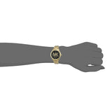 Michael Kors Runway Quartz Black Dial Gold Steel Strap Watch For Women - MK6682 Authentic Buy Shop Now