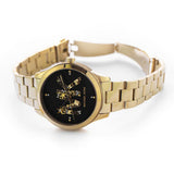 Michael Kors Runway Quartz Black Dial Gold Steel Strap Watch For Women - MK6682 Authentic Buy Shop Now