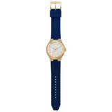 Michael Kors Lennox Three Hand White Dial Blue Silicone Strap Watch For Women - MK7333 Authentic Buy Shop Now