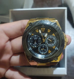 Guess Zena Chronograph Black Dial Black Rubber Strap Watch For Women - W1094L6 Authentic Buy Shop Now