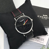 Coach Perry Black Dial Black Leather Strap Watch for Women - 14503033 Authentic Buy Shop Now
