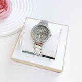 Guess Lily Quartz Silver Dial Silver Steel Strap Watch For Women - GW0528L1 Authentic Buy Shop Now