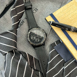 Tommy Hilfiger Lars Chronograph Black Dial Black Leather Strap Watch For Men - 1792062 Authentic Buy Shop Now