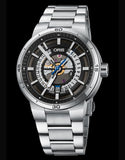 Oris TT1 Engine Date Skeleton Black Dial Silver Steel Strap Watch for Men - 0173377524124-0782408 Authentic Buy Shop Now