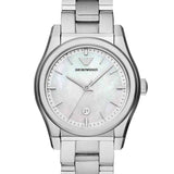 Emporio Armani Federica Mother of Pearl Dial Silver Steel Strap Watch For Women - AR11557 Authentic Buy Shop Now