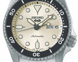 Seiko 5 Sports SKX Automatic Cream Dial Silver Steel Strap Watch For Men - SRPK31K1 Authentic Buy Shop Now