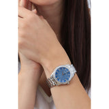 Guess Glitter Burst Diamonds Blue Dial Silver Steel Strap Watch for Women - GW0405L1 Authentic Buy Shop Now