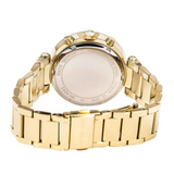 Michael Kors Parker Chronograph Blue Dial Gold Steel Strap Watch For Women - MK6262 Authentic Buy Shop Now