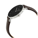 Daniel Wellington Classic Petite York Black Dial Brown Leather Strap Watch For Women - DW00100182 Authentic Buy Shop Now