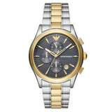 Emporio Armani Paolo Chronograph Grey Dial Two Tone Steel Strap Watch For Men - AR11527 Authentic Buy Shop Now