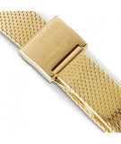 Gucci G Frame Quartz Diamonds White Red Blue Dial Gold Mesh Bracelet Watch For Women - YA147511 Authentic Buy Shop Now