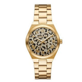 Michael Kors Lennox Three-Hand Gold Dial Gold Steel Strap Watch for Women - MK7500 Authentic Buy Shop Now