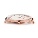 Daniel Wellington Classic Bristol White Dial Brown Leather Strap Watch For Women - DW00100039 Authentic Buy Shop Now