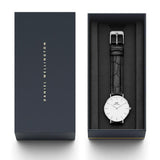 Daniel Wellington Classic Petite Reading White Dial Black Leather Strap Watch For Women - DW00100185 Authentic Buy Shop Now