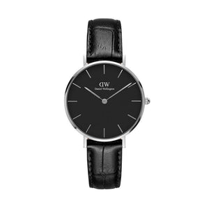 Daniel Wellington Classic Petite Reading Black Dial Black Leather Strap Watch For Women - DW00100179 Authentic Buy Shop Now