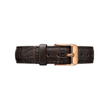 Daniel Wellington Classic Petite York Black Dial Brown Leather Strap Watch For Women - DW00100170 Authentic Buy Shop Now