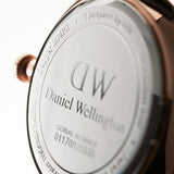 Daniel Wellington Dapper Bristol White Dial Brown Leather Strap Watch For Women - DW00100094 Authentic Buy Shop Now
