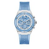 Guess Athena Active Life Clear White Dial Blue Rubber Strap Watch for Women - GW0409L1 Authentic Buy Shop Now