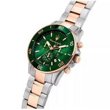 Maserati Competizione Chronograph Green Dial Two Tone Steel Strap Watch For Men - R8873600004 Authentic Buy Shop Now