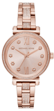 Michael Kors Sofie Quartz Rose Gold Dial Rose Gold Steel Strap Watch For Women - MK3882 Authentic Buy Shop Now