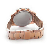 Michael Kors Layton Chronograph Black Dial Rose Gold Steel Strap Watch For Men - MK8824 Authentic Buy Shop Now