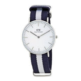 Daniel Wellington Classic Glasgow White Dial Two Tone NATO Strap Unisex Watch - DW00100047 Authentic Buy Shop Now