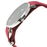 Daniel Wellington Classic Roselyn Black Dial Maroon Nylon Strap Watch For Women - DW00100274 Authentic Buy Shop Now