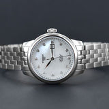 Tissot Le Locle Automatic Diamonds Mother of Pearl Dial Silver Steel Strap Watch For Women - T006.207.11.116.00 Authentic Buy Shop Now