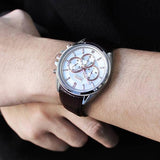 Hugo Boss Driver Chronograph Silver Dial Brown Leather Strap Watch For Men - 1512881 Authentic Buy Shop Now