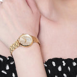 Michael Kors Portia Quartz Gold Dial Gold Steel Strap Watch For Women - MK3838 Authentic Buy Shop Now