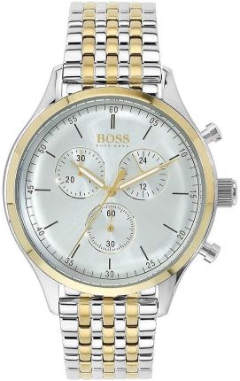 Hugo Boss Companion Silver Dial Two Tone Mesh Bracelet Watch for Men - 1513654 Authentic Buy Shop Now