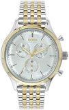 Hugo Boss Companion Silver Dial Two Tone Mesh Bracelet Watch for Men - 1513654 Authentic Buy Shop Now