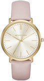 Michael Kors Jaryn Quartz Gold Dial Pink Leather Strap Watch For Women - MK2471 Authentic Buy Shop Now