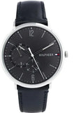 Tommy Hilfiger Brooklyn Black Dial Black Leather Strap Watch for Men - 1791509 Authentic Buy Shop Now