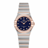 Omega Constellation Quartz Diamonds Blue Dial Two Tone Steel Strap Watch for Women - 131.25.25.60.53.002 Authentic Buy Shop Now