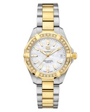 Tag Heuer Aquaracer Diamonds Mother of Pearl Dial Two Tone Steel Strap Watch for Women - WBD1321.BB0320 Authentic Buy Shop Now