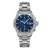 Tag Heuer Aquaracer Caliber 16 Automatic Chronograph Blue Dial Silver Steel Strap Watch for Men - CAY2112.BA0927 Authentic Buy Shop Now