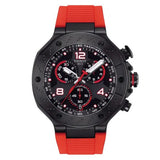 Tissot T Race Chronograph Black Dial Red Rubber Strap Watch For Men - T141.417.37.057.01 Authentic Buy Shop Now