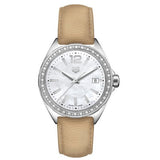 Tag Heuer Formula 1 Quartz Diamonds Mother of Pearl Dial Beige Leather Strap Watch for Women - WBJ131A.FC8254 Authentic Buy Shop Now