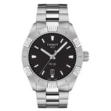 Tissot PR 100 Sport Quartz Black Dial Silver Steel Strap Watch For Men - T101.610.11.051.00 Authentic Buy Shop Now