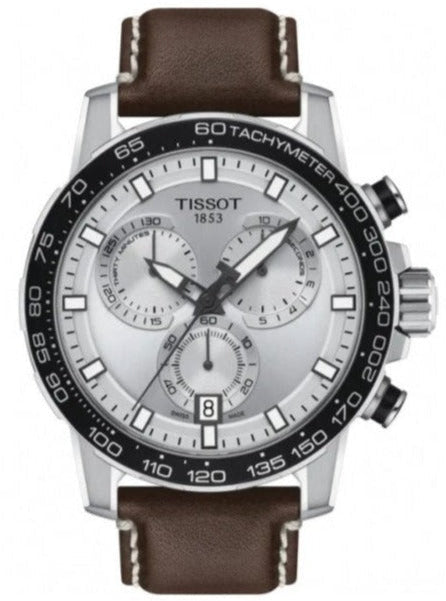 Tissot Supersport Chrono Silver Dial Brown Leather Strap Watch for Men - T125.617.16.031.00 Authentic Buy Shop Now