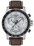 Tissot Supersport Chrono Silver Dial Brown Leather Strap Watch for Men - T125.617.16.031.00 Authentic Buy Shop Now