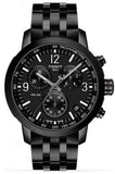 Tissot PRC 200 Chronograph Black Dial Black Steel Strap Watch For Men - T114.417.33.057.00 Authentic Buy Shop Now
