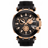 Tissot T Race Chronograph Black Dial Black Silicone Strap Watch For Men - T115.417.37.051.00 Authentic Buy Shop Now