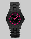 Marc Jacobs Pelly Black Dial Black Silicone Strap Watch for Women - MBM2508 Authentic Buy Shop Now